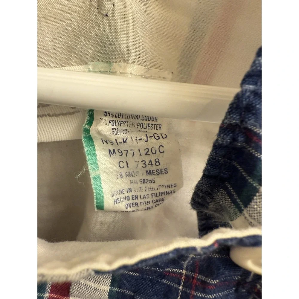 Vintage‎ 90s Boys Carter's Plaid Shortall 16 Months EUC